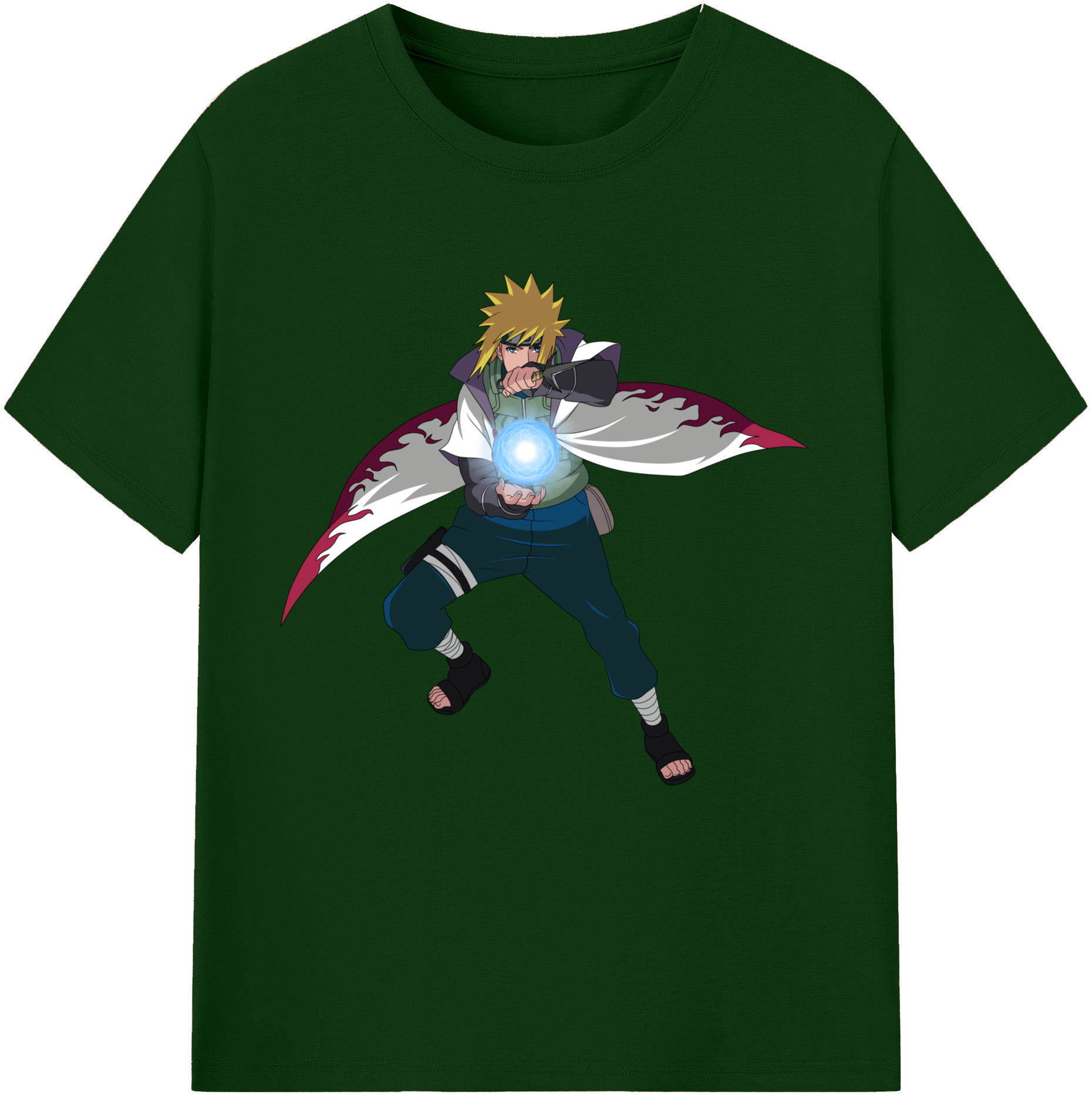 （画像用） NARUTO -ナルト- 波風 ミナト Namikaze Minato 綿100％半袖Tシャツ（フロントプリント）